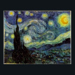 Starry Night, Vincent van Gogh Poster<br><div class="desc">Starry Night,  Vincent van Gogh.</div>