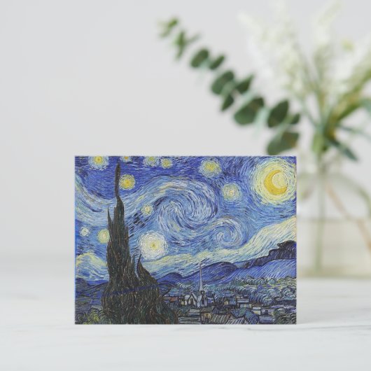 Starry Night, Vincent Van Gogh Postkarte (Stehend Vorderseite)