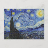 Starry Night, Vincent Van Gogh Postkarte (Vorderseite)