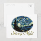 Starry Night, Vincent Van Gogh. Postkarte (Vorne/Hinten)