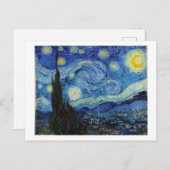 Starry Night, Vincent van Gogh Postkarte (Vorne/Hinten)