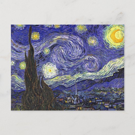 Starry Night, Vincent Van Gogh. Postkarte (Vorderseite)