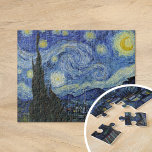 Starry Night | Vincent Van Gogh Puzzle<br><div class="desc">Starry Night (1889) von dem niederländischen Künstler Vincent Van Gogh. Original Artwork ist ein Öl auf der Leinwand,  das einen kraftvollen postimpressionistischen Nachthimmel in launischen Blau- und Gelbtönen darstellt. 

Verwenden Sie die Entwurfstools,  um einen benutzerdefinierten Text hinzuzufügen oder das Bild zu personalisieren.</div>