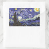Starry Night, Vincent Van Gogh. Rechteckiger Aufkleber (Tasche)
