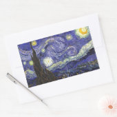 Starry Night, Vincent Van Gogh. Rechteckiger Aufkleber (Umschlag)