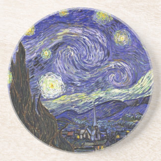 Starry Night, Vincent Van Gogh. Sandstein Untersetzer