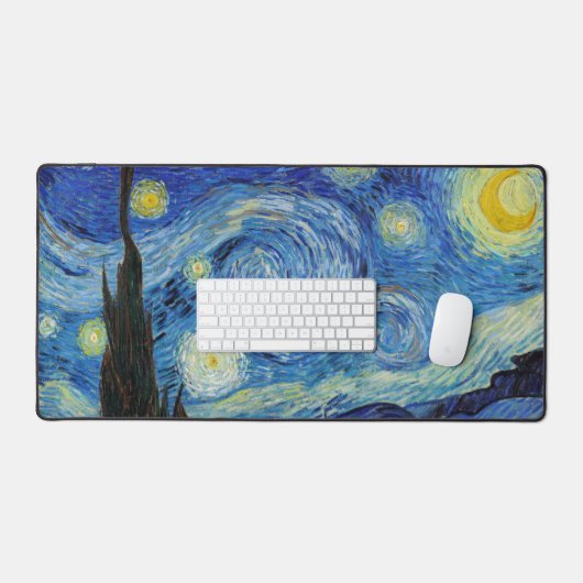 Starry Night, Vincent van Gogh Schreibtischunterlage (Tastatur & Maus)
