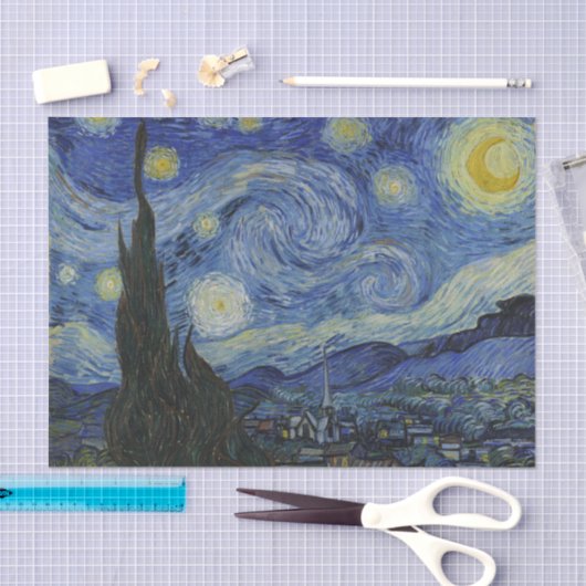 Starry Night Vincent van Gogh Seidenpapier (Handwerk)