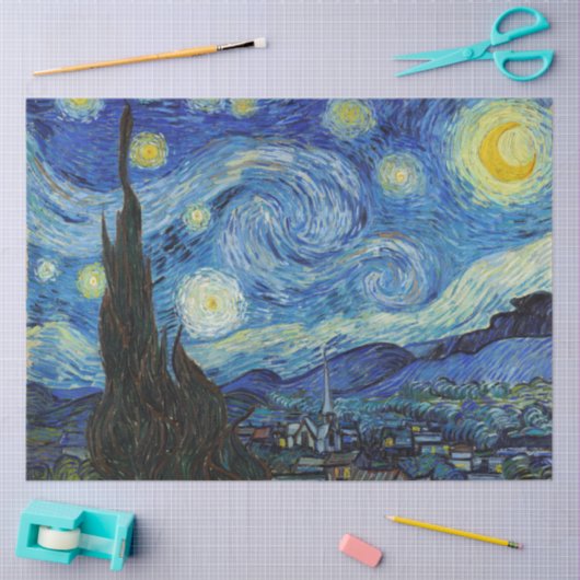 Starry Night, Vincent van Gogh Seidenpapier (Basteln)