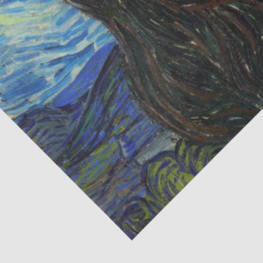 Starry Night, Vincent van Gogh Seidenpapier (Ausschnitt)