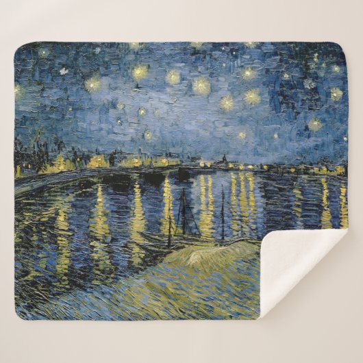Starry Night Vincent van Gogh Sherpadecke (Vorderseite (Horizontal))