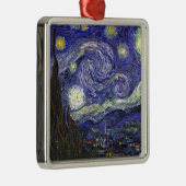 Starry Night, Vincent Van Gogh. Silbernes Ornament (Rechts)