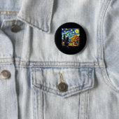 Starry Night Vincent Van Gogh Sunflowers Cat Lover Button (Beispiel)