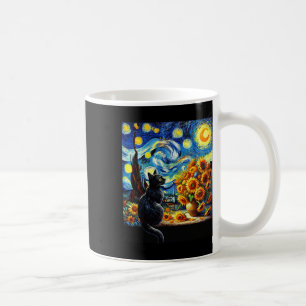 Starry Night Vincent Van Gogh Sunflowers Cat Lover Kaffeetasse