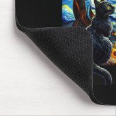 Starry Night Vincent Van Gogh Sunflowers Cat Lover Mousepad (Ecke)