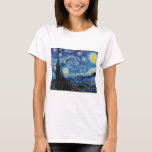 Starry Night, Vincent van Gogh T-Shirt<br><div class="desc">Vincent Willem van Gogh (30. März 1853 - 29. Juli 1890) war ein niederländischer postimpressionistischer Maler, der zu den berühmtesten und einflussreichsten Persönlichkeiten in der Geschichte der Western-Kunst zählt. In etwas mehr als einem Jahrzehnt schuf er etwa 2100 Kunstwerke, darunter etwa 860 Ölgemälde, die größtenteils aus den Jahre seines Lebens....</div>