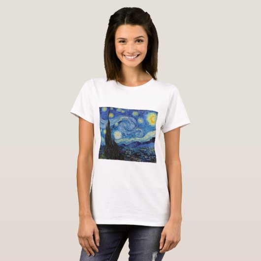 Starry Night, Vincent van Gogh T-Shirt (Vorne ganz)