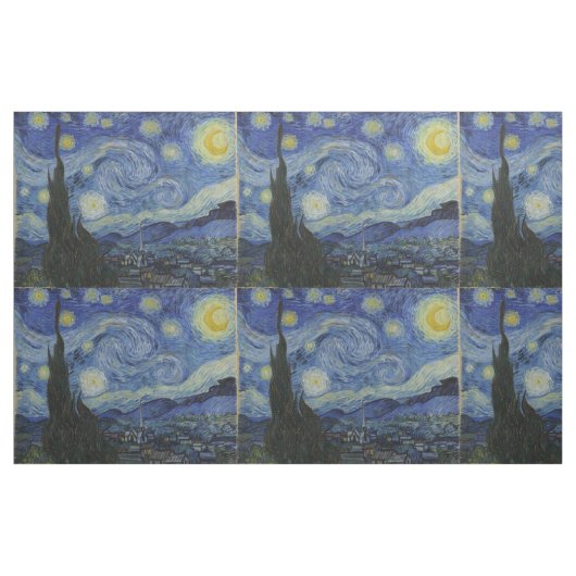 Starry Night Vincent van Gogh Tiled Stoff (Yard (91,4 cm))