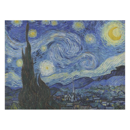 Starry Night Vincent van Gogh Tischdecke (Vorderseite (Horizontal))