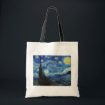 Starry Night, Vincent van Gogh Tragetasche<br><div class="desc">Vincent Willem van Gogh (30. März 1853 - 29. Juli 1890) war ein niederländischer postimpressionistischer Maler, der zu den berühmtesten und einflussreichsten Persönlichkeiten in der Geschichte der Western-Kunst zählt. In etwas mehr als einem Jahrzehnt schuf er etwa 2100 Kunstwerke, darunter etwa 860 Ölgemälde, die größtenteils aus den Jahre seines Lebens....</div>