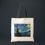 Starry Night, Vincent van Gogh Tragetasche<br><div class="desc">Vincent Willem van Gogh (30. März 1853 - 29. Juli 1890) war ein niederländischer postimpressionistischer Maler, der zu den berühmtesten und einflussreichsten Persönlichkeiten in der Geschichte der Western-Kunst zählt. In etwas mehr als einem Jahrzehnt schuf er etwa 2100 Kunstwerke, darunter etwa 860 Ölgemälde, die größtenteils aus den Jahre seines Lebens....</div>