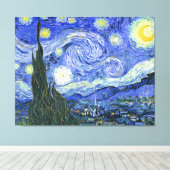Starry Night ~ Vincent van Gogh ~ Triptych Leinwanddruck (Insitu (Holzboden))