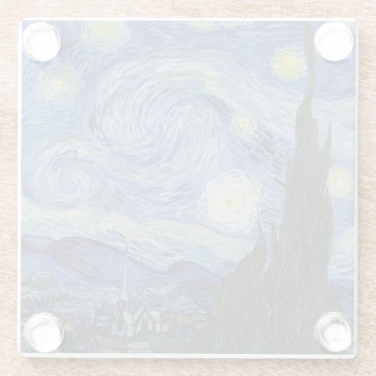 Starry Night Vincent Van Gogh Untersetzer (Rückseite)