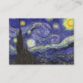 Starry Night, Vincent van Gogh Visitenkarte (Rückseite)
