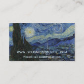 Starry Night Vincent van Gogh Visitenkarte (Rückseite)