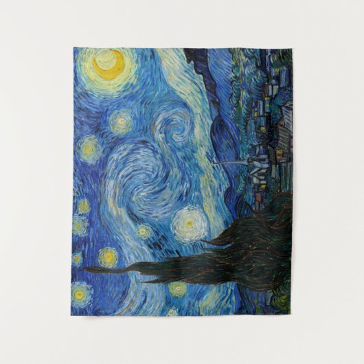 Starry Night | Vincent van Gogh Wandteppich (Vorderseite)