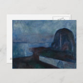 Starry night von Edvard MUNCH, symbolischer Maler Postkarte (Vorne/Hinten)