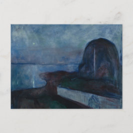 Starry night von Edvard MUNCH, symbolischer Maler Postkarte