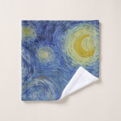 "Starry Night" von Van Gogh Badhandtuch Set (Waschlappen)