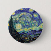 Starry Night von van Gogh Button (Vorderseite)