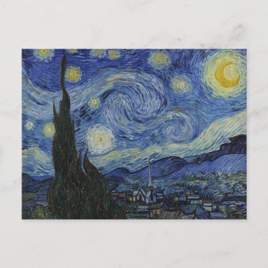 "Starry Night" von Van Gogh Einladungspostkarte (Vorderseite)