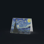 "Starry Night" von Van Gogh Feiertagskarte<br><div class="desc">Dieses Design zeichnet sich durch eine hochauflösende,  unveränderte und unbearbeitete Reproduktion von Van Goghs berühmtem "Starry Night" Gemälde aus.</div>