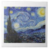 Starry Night von Van Gogh, Fine Art, Fliese (Vorderseite)