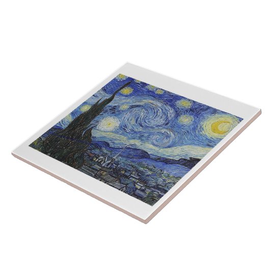 Starry Night von Van Gogh, Fine Art, Fliese (Seite)