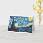 Starry Night von Van Gogh, Fine Art, Karte (Gelbe Blume)