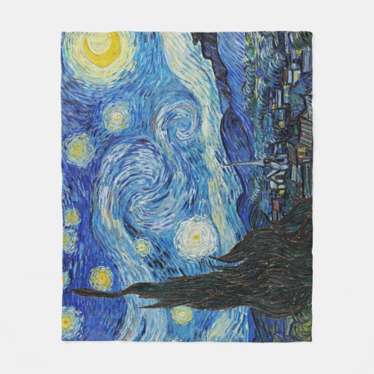 Starry Night von Van Gogh, Fleecedecke (Vorderseite)