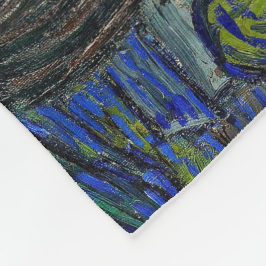 Starry Night von Van Gogh, Fleecedecke (Ecke)