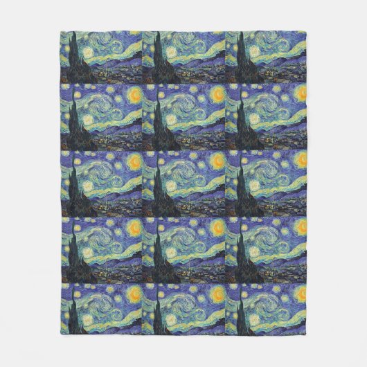 Starry Night von van Gogh Fleecedecke (Vorderseite)