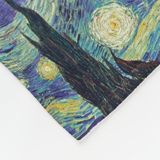 Starry Night von van Gogh Fleecedecke (Ecke)