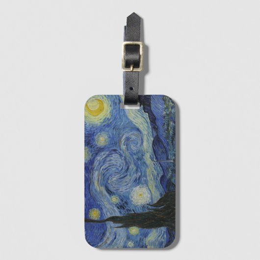 "Starry Night" von Van Gogh Gepäckanhänger (Vorderseite Vertikal)
