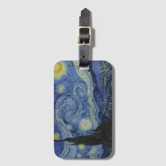 "Starry Night" von Van Gogh Gepäckanhänger (Vorderseite Vertikal)