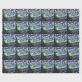 Starry Night von van Gogh Geschenkpapier (Flach)