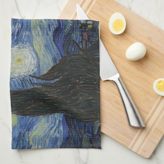 "Starry Night" von Van Gogh Geschirrtuch (Viertel Falte)