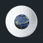 "Starry Night" von Van Gogh Golfball<br><div class="desc">Dieses Design zeichnet sich durch eine hochauflösende,  unveränderte und unbearbeitete Reproduktion von Van Goghs berühmtem "Starry Night" Gemälde aus.</div>