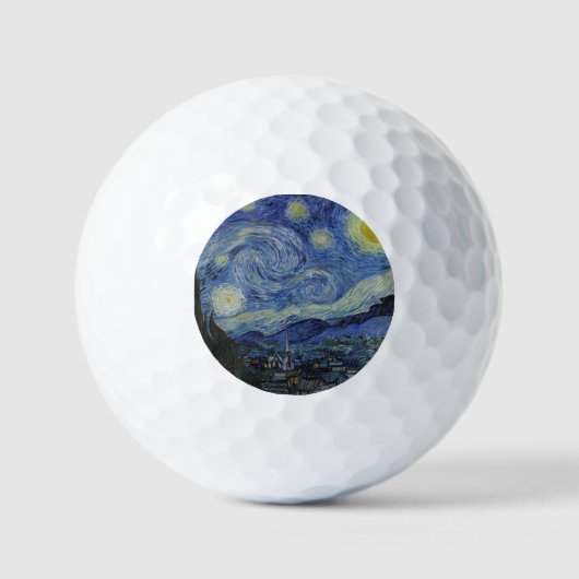 "Starry Night" von Van Gogh Golfball (Vorderseite)