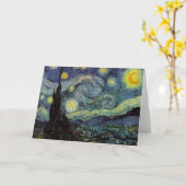 Starry Night von van Gogh Karte (Gelbe Blume)